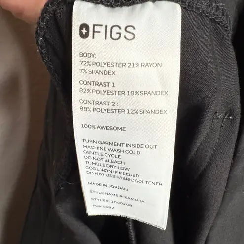 FIGS  Zamora Jogger Scrub‎ Pants  Sz XXL Black Drawstring Zipper Pocket Comfort