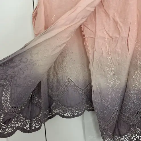 Anthropologie Aratta Medium Pink, Purple Ombre Millicent Split Back Tank Top