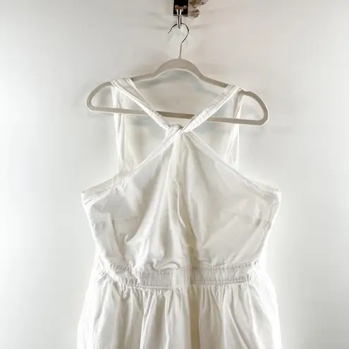 Free Assembly Cotton Sleeveless Halter Neck Fit & Flare Midi Dress White XL