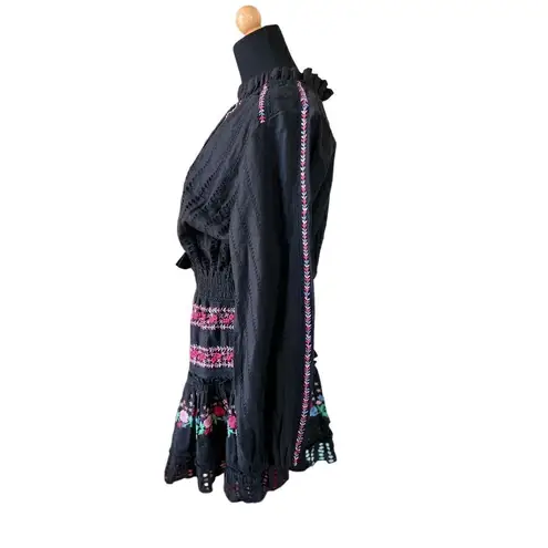 Misa  Los Angeles Manuela embroidered eyelet ruffle dress / size S  MSRP $396