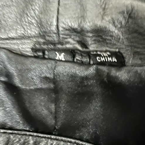 Jacqueline Ferrar Vintage 90s Black Leather Trench Coat - Size M