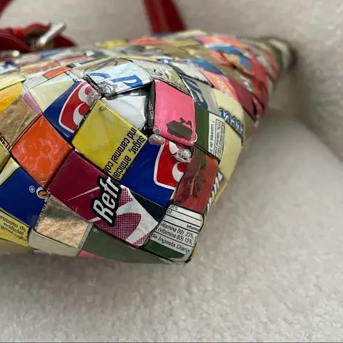 Nahui Ollin Candy Wrapper Bag Purse Red