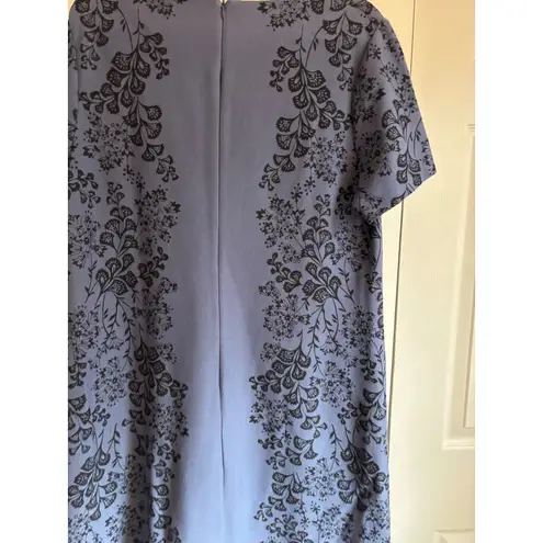 Boden USA Boden Blue Dress with Black Floral Design – Size 16R – EUC