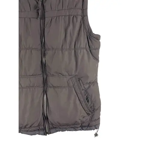 American Eagle America Eagle Chocolate Brown Puffer Full Zip Vest S