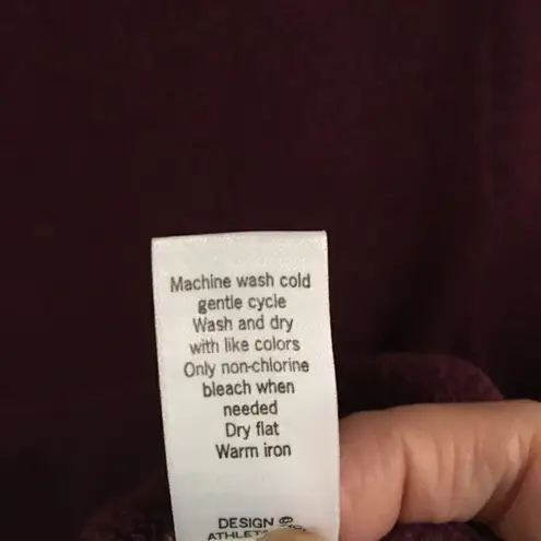 Athleta  Techie cowl neck long sweater hoodie women’s XS burgundy