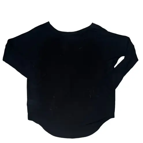 EXPRESS ‎ One Eleven Size XS Oversized Black Long Sleeve Scoop Neck Shirt