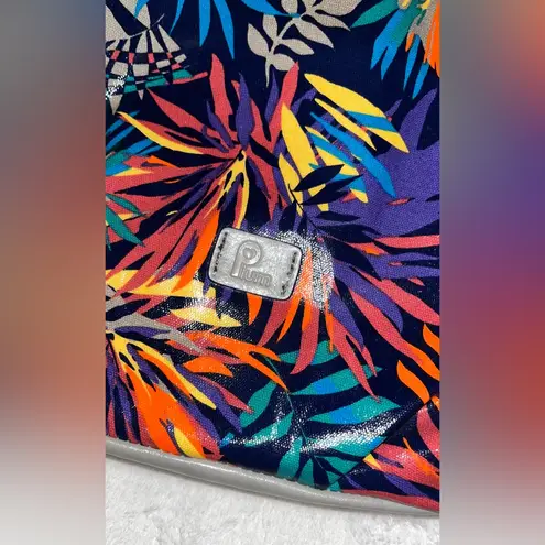 PLUM Tropical Print Hobo Slouch Bag Red