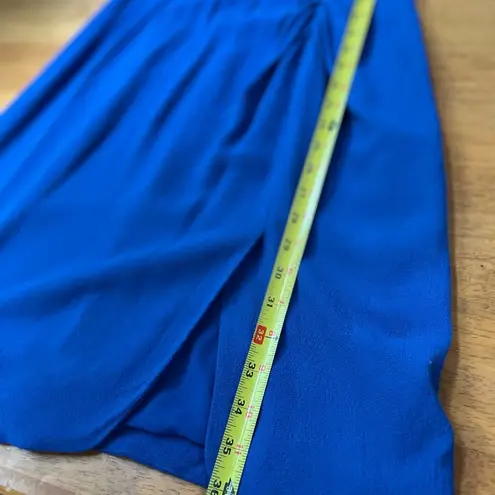 J.Crew  Lined midi wrap dress royal blue office casual outfit v neck, Size S