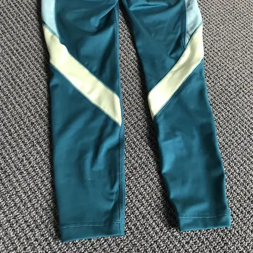Zelos Athletic 2 tone Teal Yoga Pants Size S