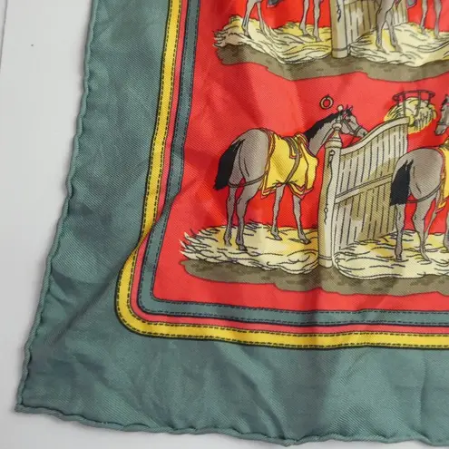 Hermès Hermes Ecuries Horse Equestrian Silk Square Scarf Hugo Grygkar Vintage Stables