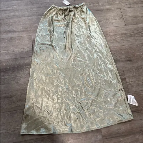 Topshop  Olive Satin Skirt