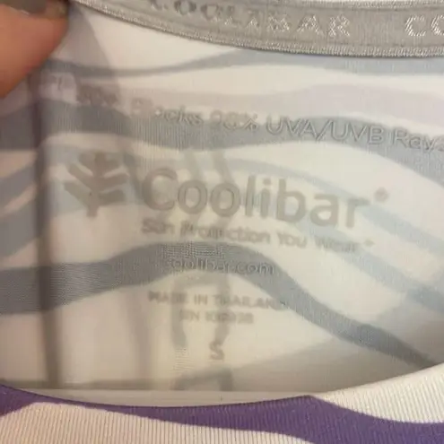 Coolibar UPF 50 patterned geodeālong sleeve top Small Blue