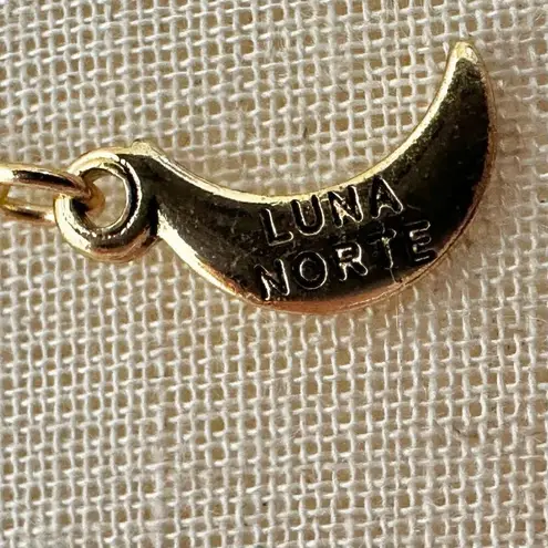 Luna Norte white druzy bar pendant necklace Gold