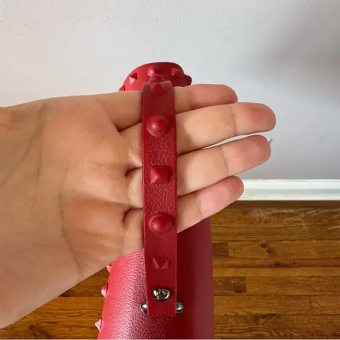 NWOT Red‎ Jelly Studded Two Way Top Handle Crossbody Bag Unbranded Red