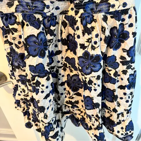 Ulla Johnson NWT Celia Blue Dress Lapis Floral Print Mini Puff Sleeve