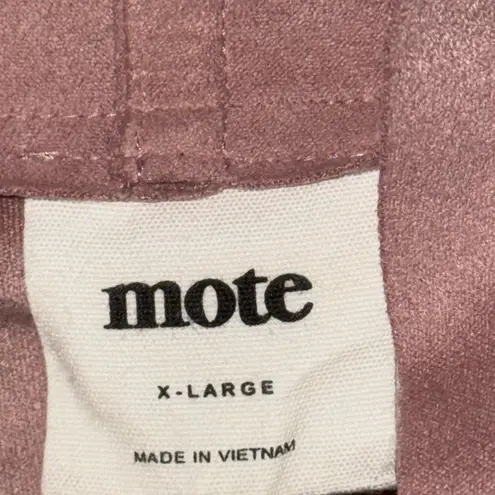 MOTE Drape Moto Jacket Dusty Pink Microsuede Women’s XL Extra Large