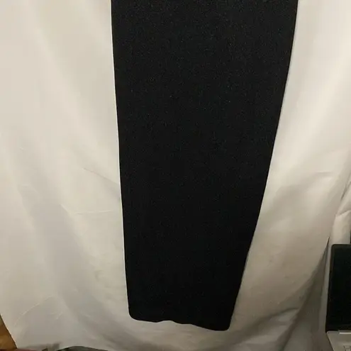 Alex Evenings SIZE 4 BLACK SILVER GLITTERY Sheath Dress w/ DRAPE Cowl Neck