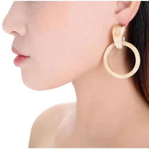 Amrita Singh Elise Ivory Drop Resin Earrings Retired