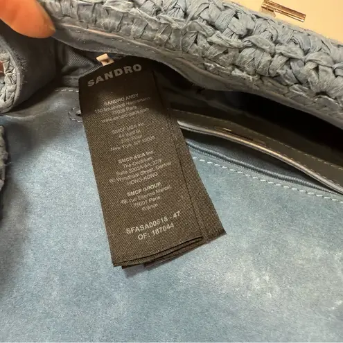 Sandro RAFFIA YZA BAG blue