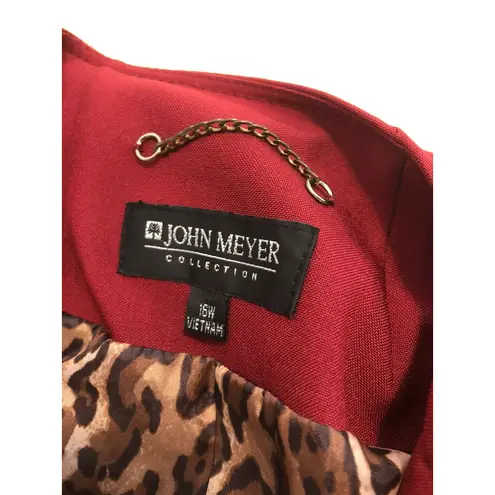 John Meyer Women Plus Jacket 16W Long Sleeve Lined Clueless Preppy Office Siren