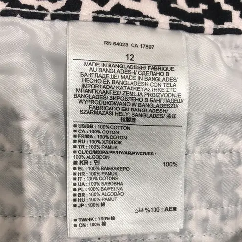 Banana Republic Factory Print Utility Shorts 12 EUC Black