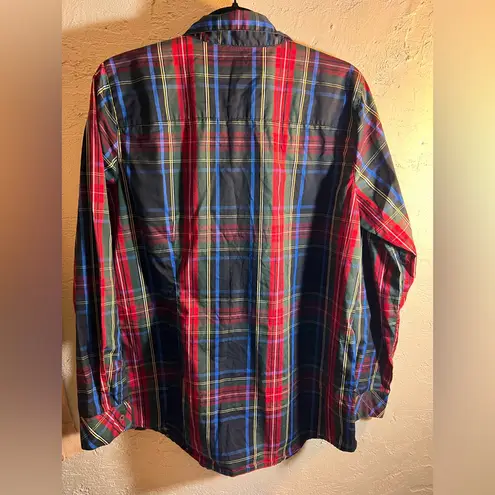 Orvis Holiday Tartan Plaid Button front shirt 16