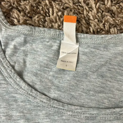 Lucy Light Heathered Blue Gray Women's Long Sleeve Top 100% Pima Cotton