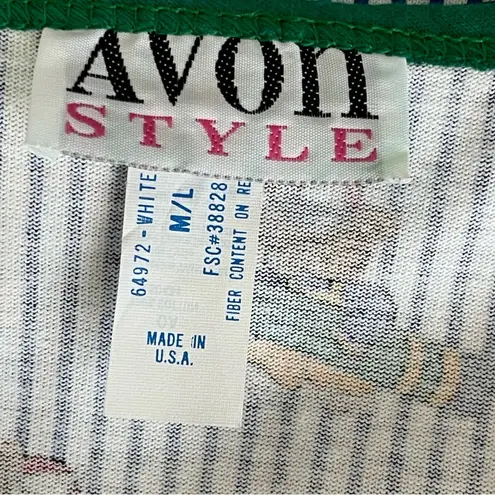 Vintage 90s Avon Christmas Pajama Dress Women’s Size M/L Teddy Bear Pencil Print Red Size L