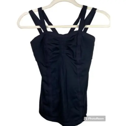 Lululemon Women's Double Strap Criss Cross Tank Top Black Sz 6
