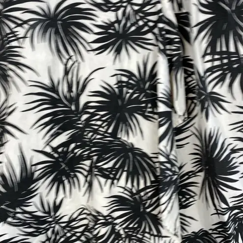 Vintage Liana & Paola Womens Midi Wrap Skirt Size 8 Black White Floral Pockets