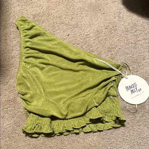 Princess Polly  Green One-Shoulder Top NWT 6