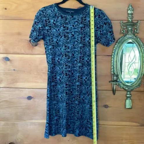 Theyskens’ Theory Iknife Black Short Sleeve Cherry Jersey Dress Size S