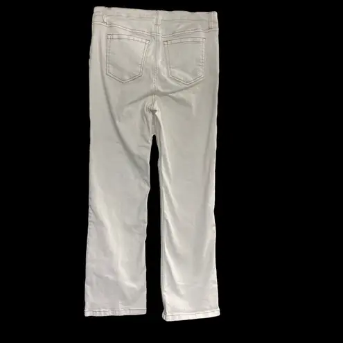 Matilda Jane GOOD HART Windsor Straight Crop Size 10 White Jeans Inseam:26”