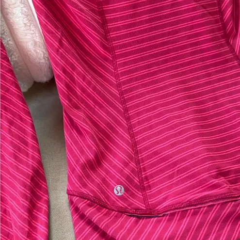 Lululemon  Athletica Raspberry Striped Pullover - Image 3