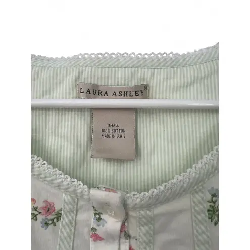 Laura Ashley Vintage 90's  S Short Sleeve Nightgown Pajama Dress Floral Pj's