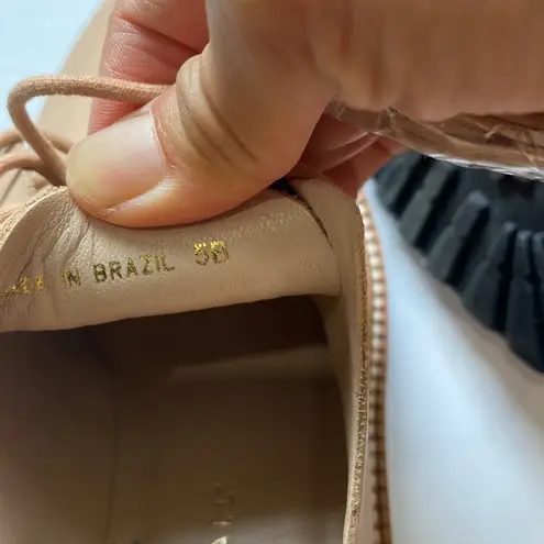 Loeffler Randall Leather Oxfords with platform in TAN