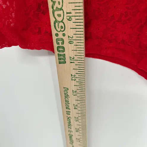 Connected Y2K Red Lace Tank Top Women's Size Small Sleeveless Sheer Floral