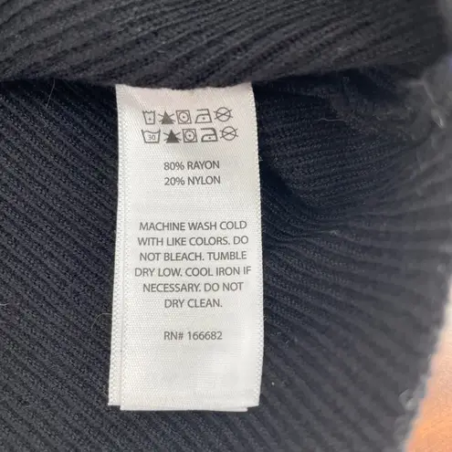 House of Harlow 1960 Black Ribbed Cross Front High Waist Bikini Bottoms L Size L