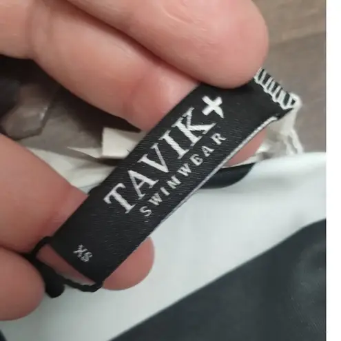 Tavik Swimwear NWT Size XS Black White Stripe Daydreamer Reversible Bikini Top