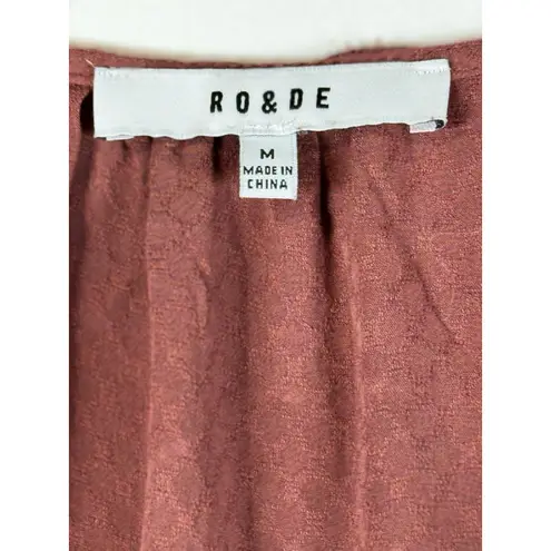 Ro & De Women's Sleeveless Crochet Trim Peplum Top - Size M