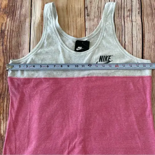 Nike  Sportswear Tank Womens XL pink Colorblock Vtg Logo Athletic New