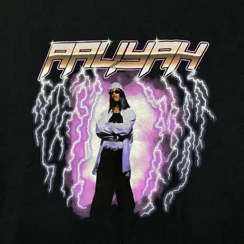 Aaliyah Rnb Retro Lighting Tshirt Size Small