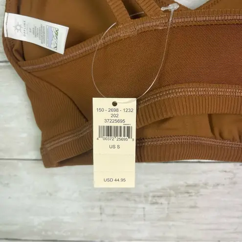 Aerie  Goal Ribbed Sports Bra Brown Size Small