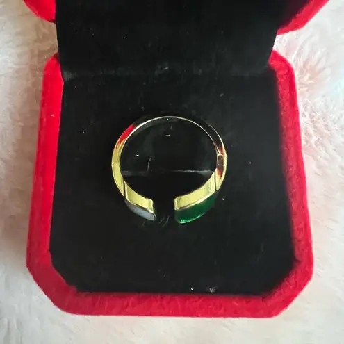 Gorgeous Golden Gemstone Adjustable Ring Size 7