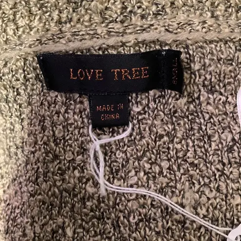 Love Tree  Loose Knit Oatmeal Cardigan One Eye Hook Closure Soft - size S