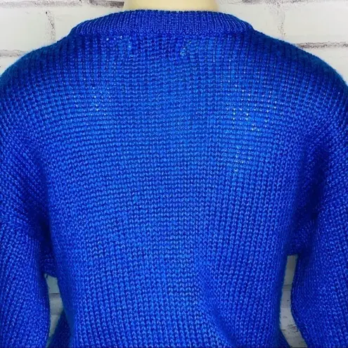 Vintage Blue  and green Christmas tree knit sweater