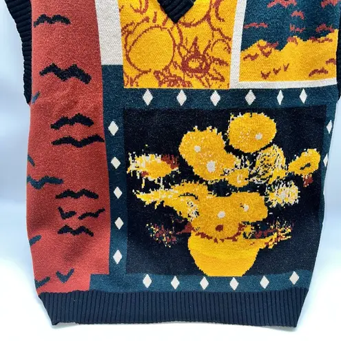 Vincent Van Gogh Collection Lace Up Back (or Front) Pattern Sweater Vest