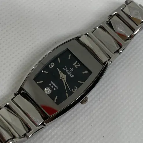 Swistar Swiss sapphire 3 stars watch 23K Gold electroplated date 20mm running