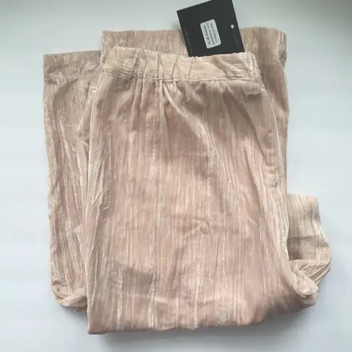 Marc New York NWT blush barbiecore velvet lounge ankle pants, size medium