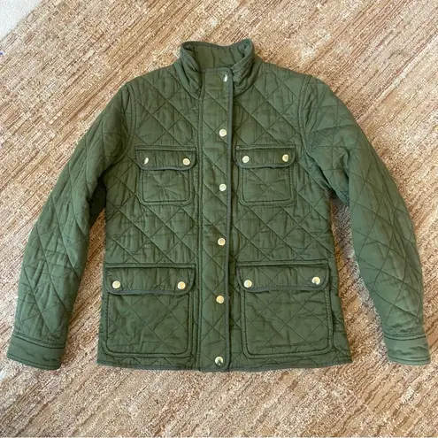 J.Crew  Quilted Downtown Field Jacket green XS